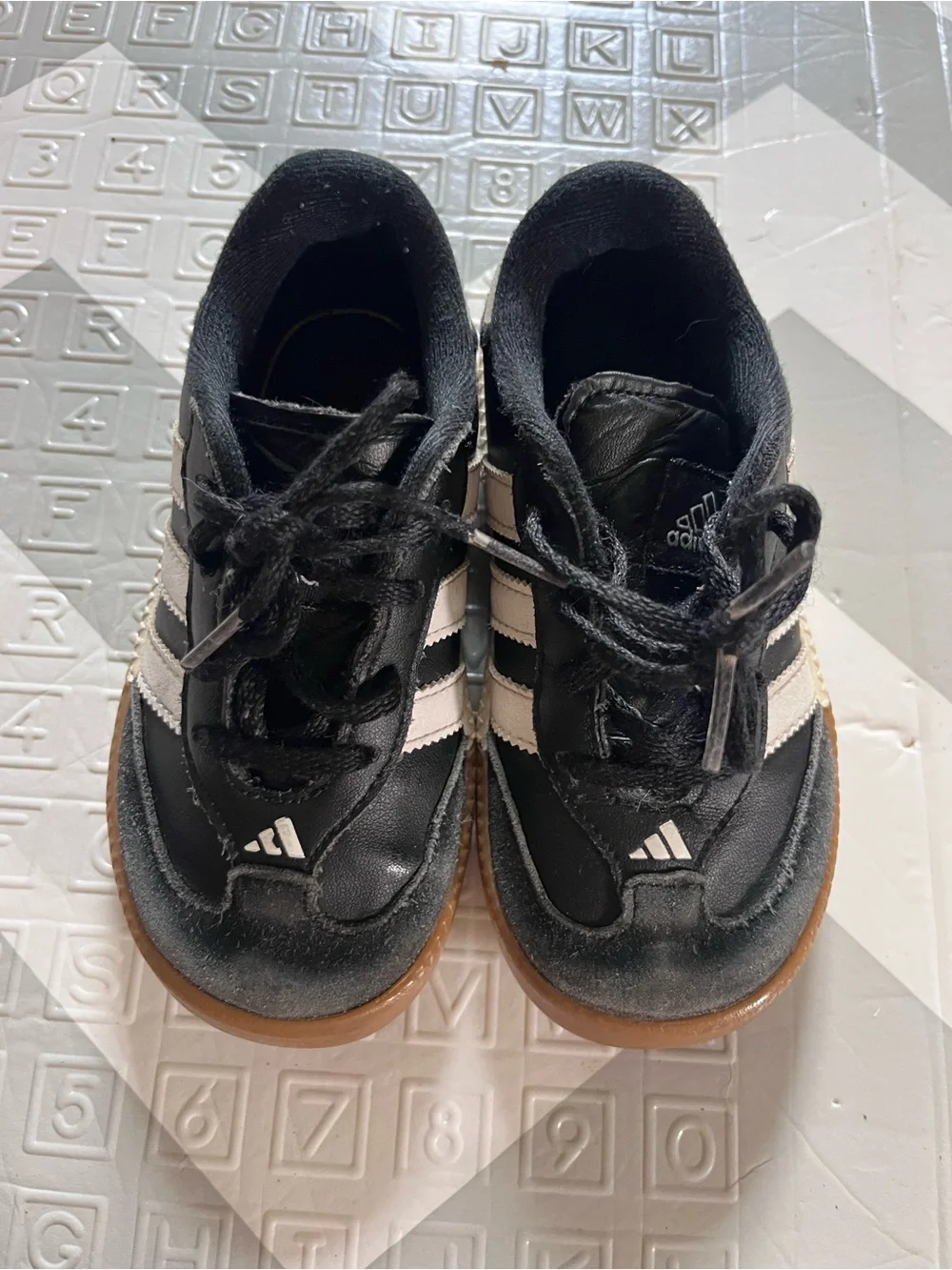 adidas Kids Samba Sneakers - Black/White with Gum Sole